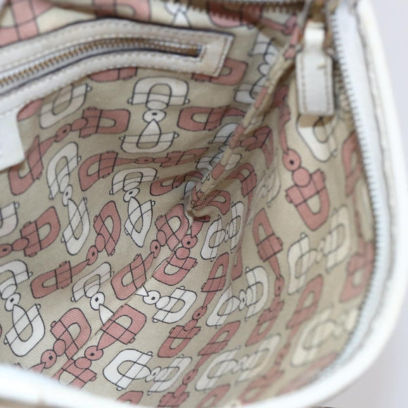 GUCCI GG Canvas Sherry Line Shoulder Bag Beige Gold 144388 Auth 148841