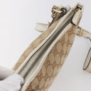 GUCCI GG Canvas Sherry Line Shoulder Bag Beige Gold 144388 Auth 148841-7