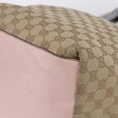 GUCCI GG Canvas Tote Bag Beige Gold 131231 Auth 148843-10