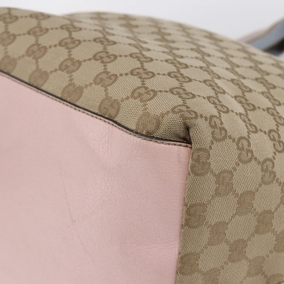 GUCCI GG Canvas Tote Bag Beige Gold 131231 Auth 148843