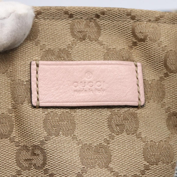 GUCCI GG Canvas Tote Bag Beige Gold 131231 Auth 148843
