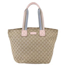 GUCCI GG Canvas Tote Bag Beige Gold 131231 Auth 148843-2