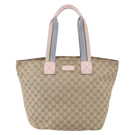 GUCCI GG Canvas Tote Bag Beige Gold 131231 Auth 148843 - 0