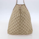 GUCCI GG Canvas Tote Bag Beige Gold 131231 Auth 148843-4
