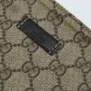 GUCCI GG Supreme Shoulder Bag PVC Beige Gold 201446 Auth 148846-14