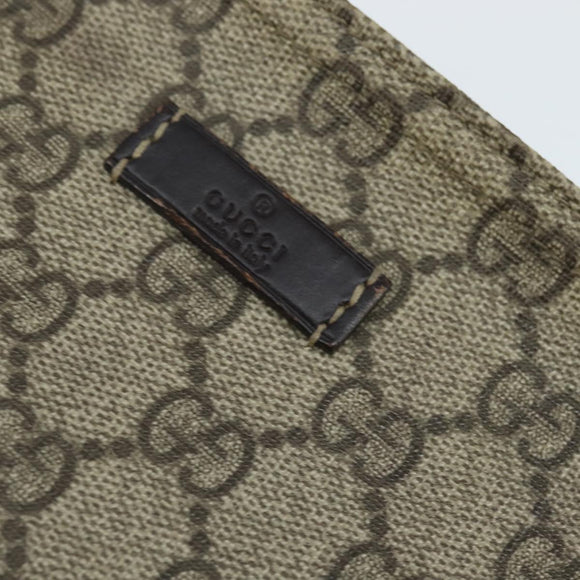 GUCCI GG Supreme Shoulder Bag PVC Beige Gold 201446 Auth 148846