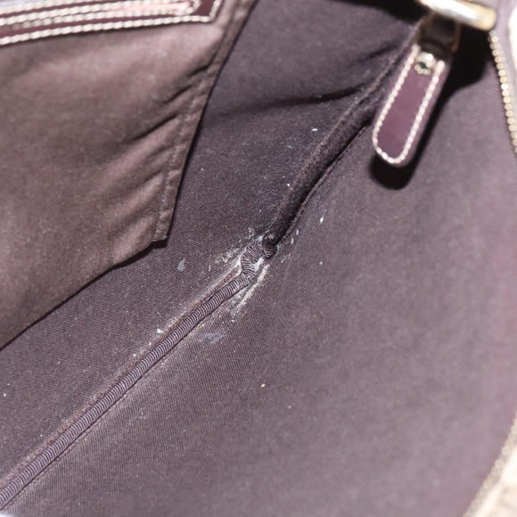 GUCCI GG Supreme Shoulder Bag PVC Beige Gold 201446 Auth 148846