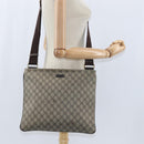 GUCCI GG Supreme Shoulder Bag PVC Beige Gold 201446 Auth 148846-21