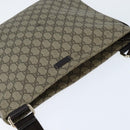 GUCCI GG Supreme Shoulder Bag PVC Beige Gold 201446 Auth 148846-6