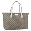 GUCCI GG Supreme Tote Bag PVC Beige 211137 Auth 148847-1