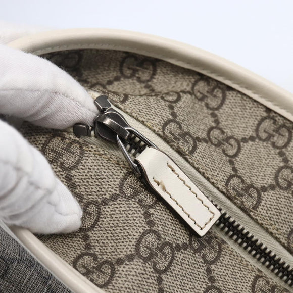 GUCCI GG Supreme Tote Bag PVC Beige 211137 Auth 148847
