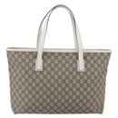 GUCCI GG Supreme Tote Bag PVC Beige 211137 Auth 148847-3