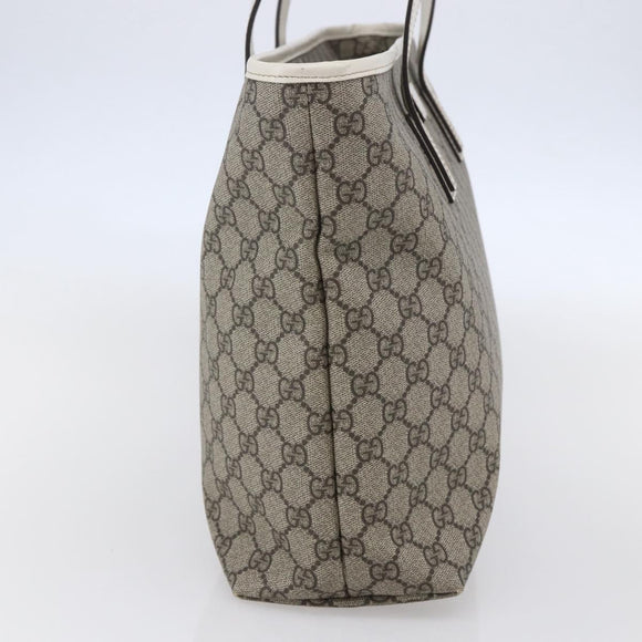 GUCCI GG Supreme Tote Bag PVC Beige 211137 Auth 148847