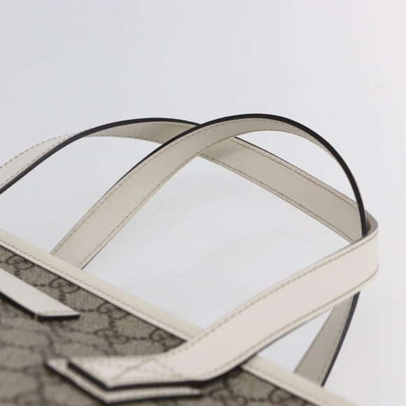 GUCCI GG Supreme Tote Bag PVC Beige 211137 Auth 148847
