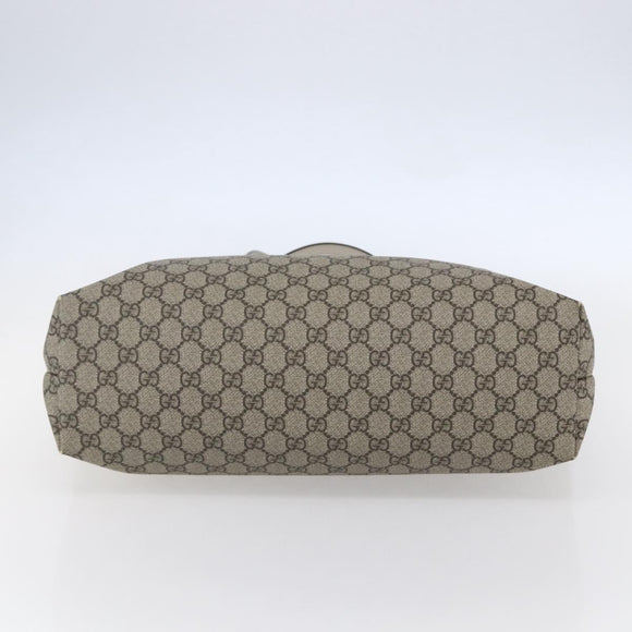 GUCCI GG Supreme Tote Bag PVC Beige 211137 Auth 148847