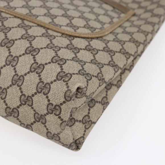 GUCCI GG Supreme Web Sherry Line Tote Bag PVC Beige Red Green Auth 148849