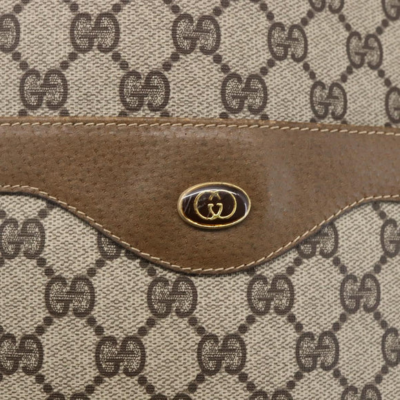 GUCCI GG Supreme Web Sherry Line Tote Bag PVC Beige Red Green Auth 148849