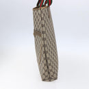 GUCCI GG Supreme Web Sherry Line Tote Bag PVC Beige Red Green Auth 148849-5
