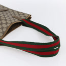 GUCCI GG Supreme Web Sherry Line Tote Bag PVC Beige Red Green Auth 148849-7