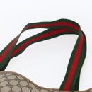 GUCCI GG Supreme Web Sherry Line Tote Bag PVC Beige Red Green Auth 148849-8