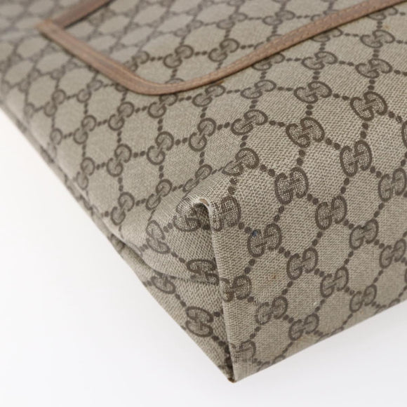GUCCI GG Supreme Web Sherry Line Tote Bag PVC Beige Red 39 02 003 Auth 148850