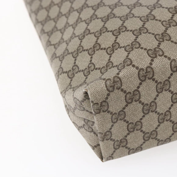 GUCCI GG Supreme Web Sherry Line Tote Bag PVC Beige Red 39 02 003 Auth 148850