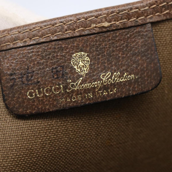 GUCCI GG Supreme Web Sherry Line Tote Bag PVC Beige Red 39 02 003 Auth 148850