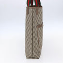 GUCCI GG Supreme Web Sherry Line Tote Bag PVC Beige Red 39 02 003 Auth 148850-4