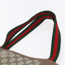 GUCCI GG Supreme Web Sherry Line Tote Bag PVC Beige Red 39 02 003 Auth 148850-8