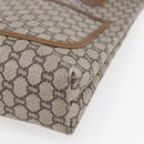 GUCCI GG Plus Supreme Web Sherry Line Tote Bag PVC Beige Red Green Auth 148852-10