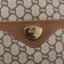 GUCCI GG Plus Supreme Web Sherry Line Tote Bag PVC Beige Red Green Auth 148852-14