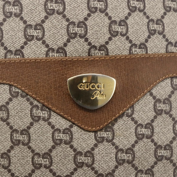 GUCCI GG Plus Supreme Web Sherry Line Tote Bag PVC Beige Red Green Auth 148852