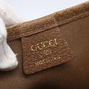 GUCCI GG Plus Supreme Web Sherry Line Tote Bag PVC Beige Red Green Auth 148852-15