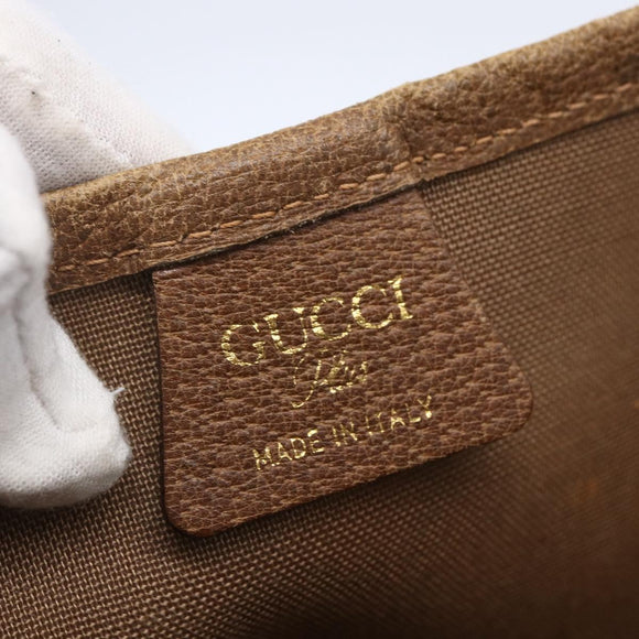 GUCCI GG Plus Supreme Web Sherry Line Tote Bag PVC Beige Red Green Auth 148852