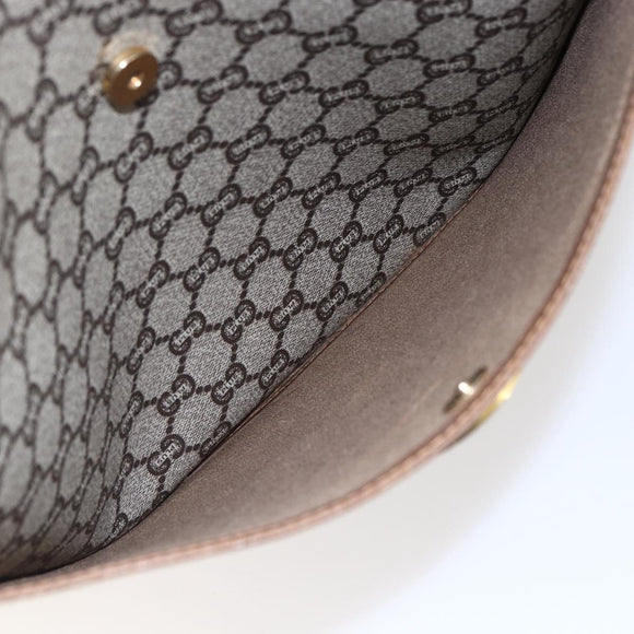 GUCCI GG Plus Supreme Web Sherry Line Tote Bag PVC Beige Red Green Auth 148852