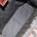 FENDI Zucca Canvas Hand Bag Black Brown Auth 148855-15