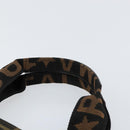 FENDI Zucca Canvas Hand Bag Black Brown Auth 148855-8