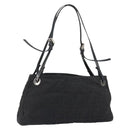 FENDI Zucca Canvas Shoulder Bag Black Auth 148857-1
