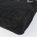 FENDI Zucca Canvas Shoulder Bag Black Auth 148857-9