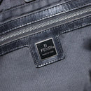 FENDI Zucca Canvas Shoulder Bag Black Auth 148857-18