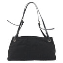 FENDI Zucca Canvas Shoulder Bag Black Auth 148857-13