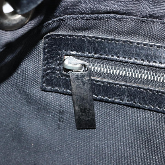 FENDI Zucca Canvas Shoulder Bag Black Auth 148857