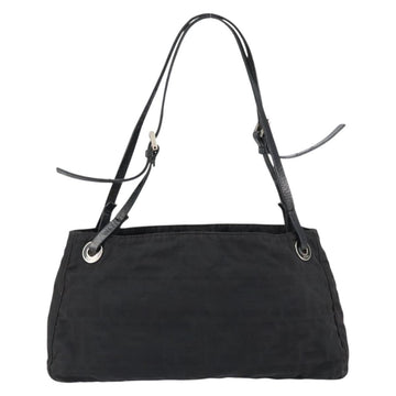 FENDI Zucca Canvas Shoulder Bag Black Auth 148857 - 0