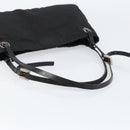 FENDI Zucca Canvas Shoulder Bag Black Auth 148857-7