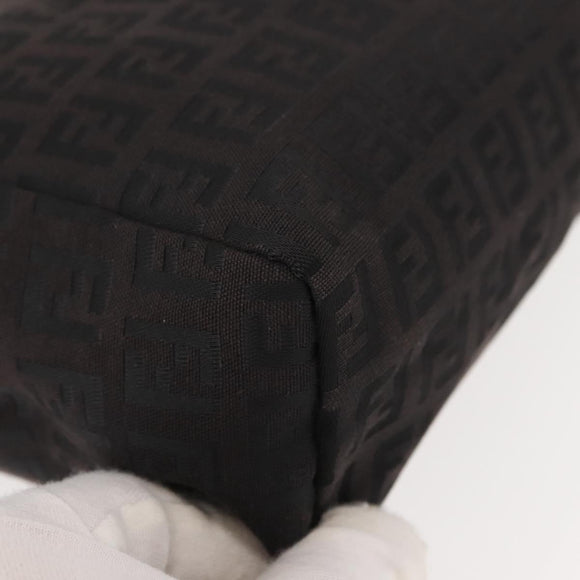 FENDI Zucchino Canvas Hand Bag Black Auth 148858