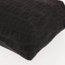 FENDI Zucchino Canvas Hand Bag Black Auth 148858-14