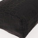 FENDI Zucchino Canvas Hand Bag Black Auth 148858-15