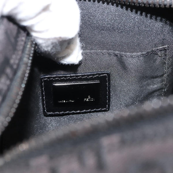 FENDI Zucchino Canvas Hand Bag Black Auth 148858