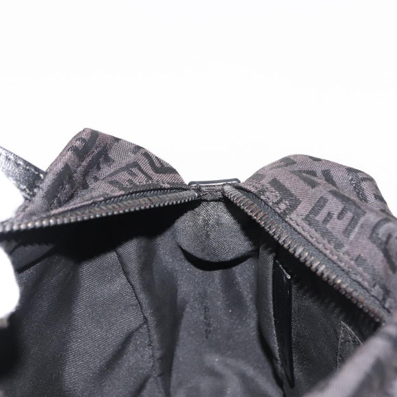 FENDI Zucchino Canvas Hand Bag Black Auth 148858