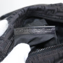 FENDI Zucchino Canvas Hand Bag Black Auth 148858-12